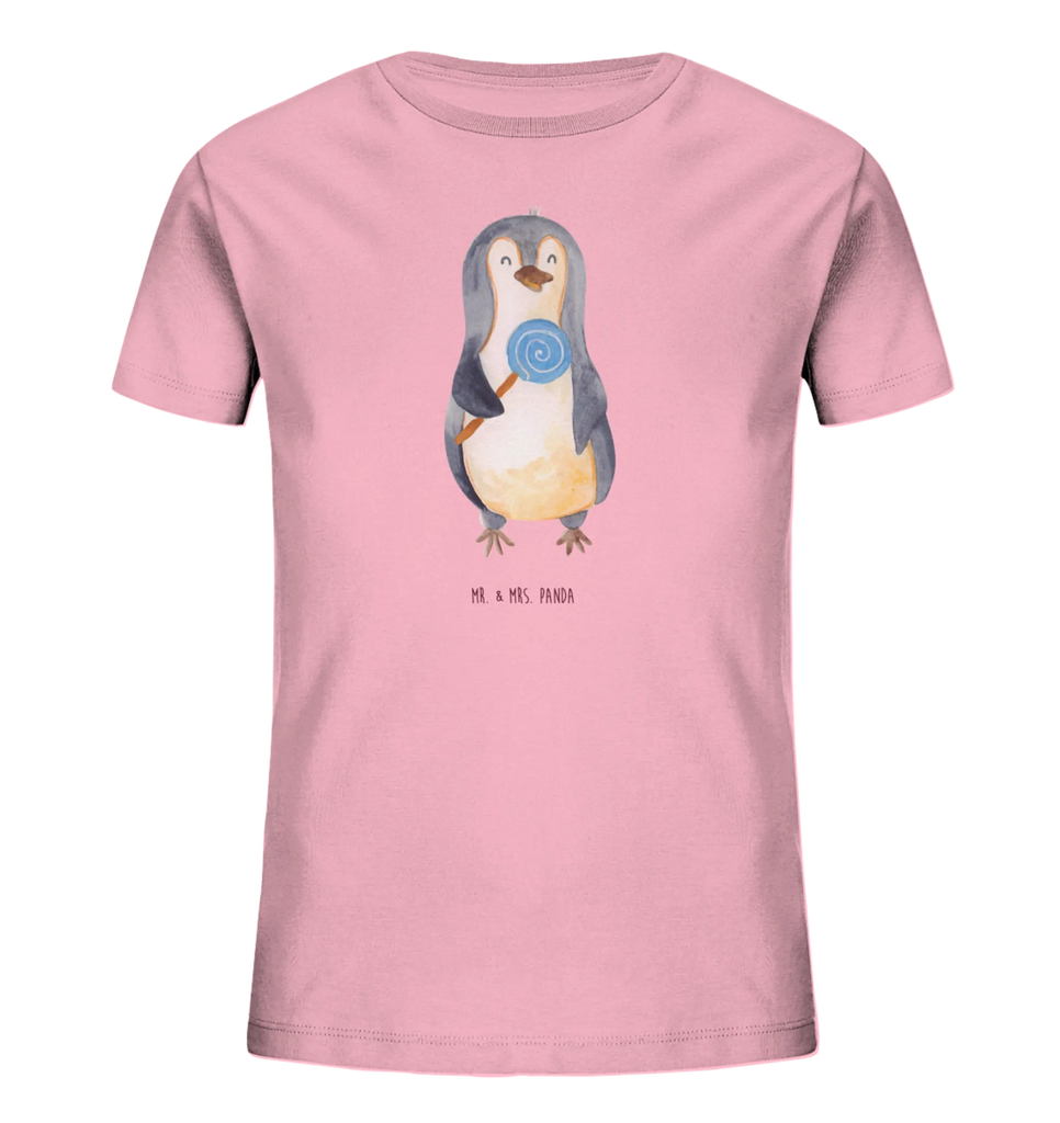 Organic Kinder T-Shirt Pinguin Lolli Kinder T-Shirt, Kinder T-Shirt Mädchen, Kinder T-Shirt Jungen, Pinguin, Pinguine, Lolli, Süßigkeiten, Blödsinn, Spruch, Rebell, Gauner, Ganove, Rabauke