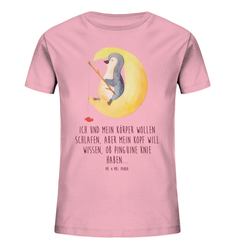 Organic Kinder T-Shirt Pinguin Mond Kinder T-Shirt, Kinder T-Shirt Mädchen, Kinder T-Shirt Jungen, Pinguin, Pinguine, Spruch, schlafen, Nachtruhe, Einschlafen, Schlafzimmer, Schlafstörungen, Gästezimmer