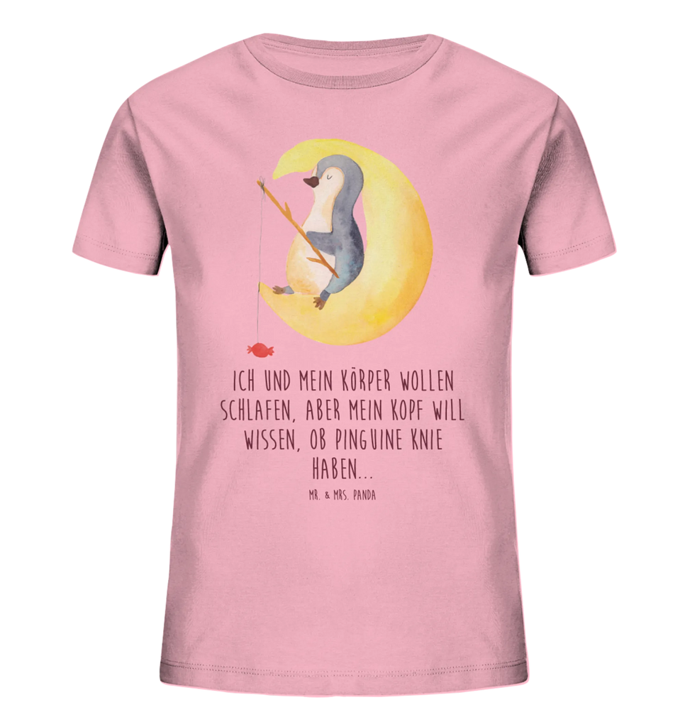 Organic Kinder T-Shirt Pinguin Mond Kinder T-Shirt, Kinder T-Shirt Mädchen, Kinder T-Shirt Jungen, Pinguin, Pinguine, Spruch, schlafen, Nachtruhe, Einschlafen, Schlafzimmer, Schlafstörungen, Gästezimmer