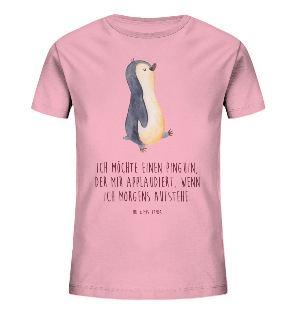 Organic Kinder T-Shirt Pinguin marschieren Kinder T-Shirt, Kinder T-Shirt Mädchen, Kinder T-Shirt Jungen, Pinguin, Pinguine, Frühaufsteher, Langschläfer, Bruder, Schwester, Familie