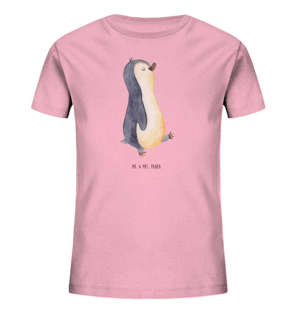 Organic Kinder T-Shirt Pinguin marschieren Kinder T-Shirt, Kinder T-Shirt Mädchen, Kinder T-Shirt Jungen, Pinguin, Pinguine, Frühaufsteher, Langschläfer, Bruder, Schwester, Familie