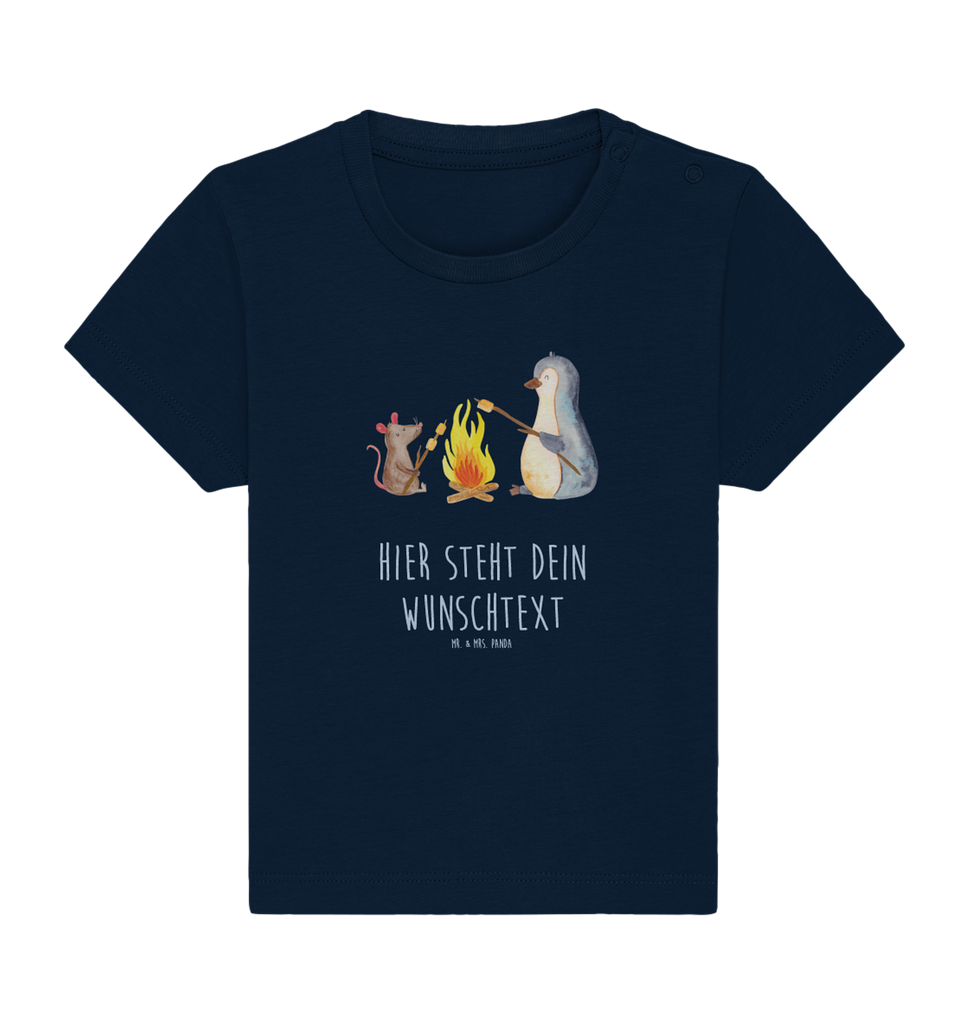 Personalisiertes Baby Shirt Pinguin Lagerfeuer Personalisiertes Baby T-Shirt, Personalisiertes Jungen Baby T-Shirt, Personalisiertes Mädchen Baby T-Shirt, Personalisiertes Shirt, Pinguin, Maus, Pinguine, Lagerfeuer, Leben, Arbeit, Job, Motivation, Büro, Büroalltag, Lebensspruch, Lebensmotivation, Neustart, Liebe, grillen, Feuer, Marshmallows