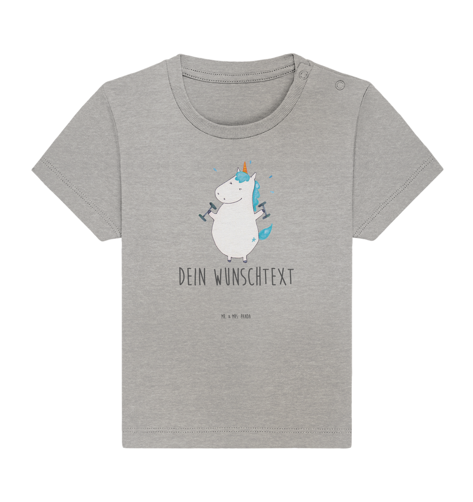 Personalisiertes Baby Shirt Einhorn Fitness Personalisiertes Baby T-Shirt, Personalisiertes Jungen Baby T-Shirt, Personalisiertes Mädchen Baby T-Shirt, Personalisiertes Shirt, Einhorn, Einhörner, Einhorn Deko, Pegasus, Unicorn, Gym, Fitness, Fitnessstudio, Diät, Abnehmen, Sport, Pumpen, Geräte, Sixpack