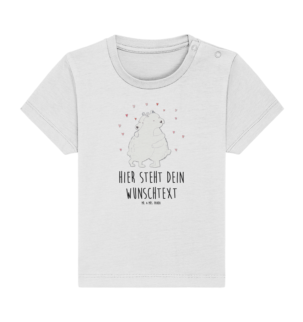 Personalisiertes Baby Shirt Eisbär Umarmen Personalisiertes Baby T-Shirt, Personalisiertes Jungen Baby T-Shirt, Personalisiertes Mädchen Baby T-Shirt, Personalisiertes Shirt, Tiermotive, Gute Laune, lustige Sprüche, Tiere