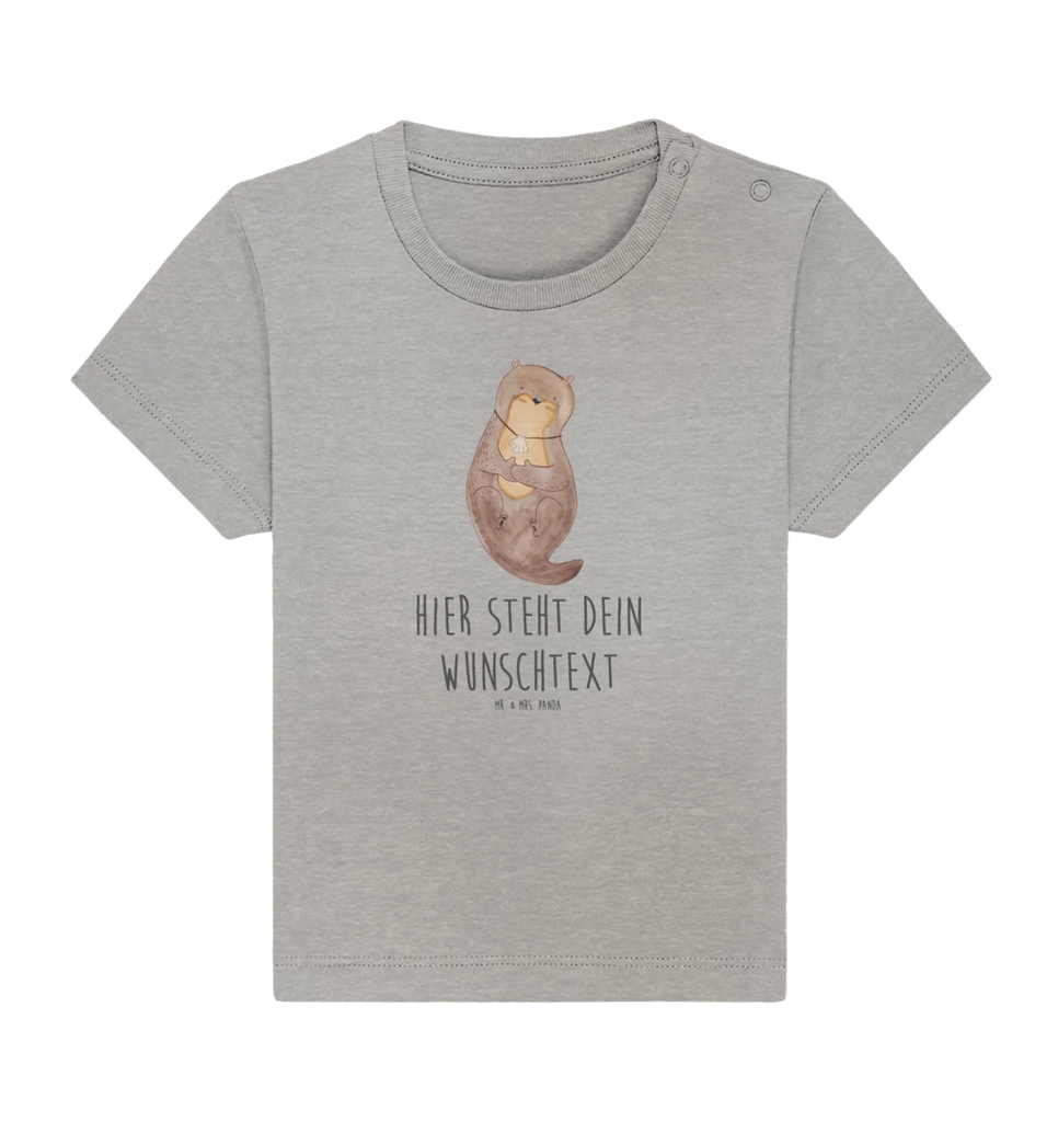 Personalisiertes Baby Shirt Otter Muschel Personalisiertes Baby T-Shirt, Personalisiertes Jungen Baby T-Shirt, Personalisiertes Mädchen Baby T-Shirt, Personalisiertes Shirt, Otter, Fischotter, Seeotter, Otterliebe, grübeln, träumen, Motivation, Tagträumen, Büro