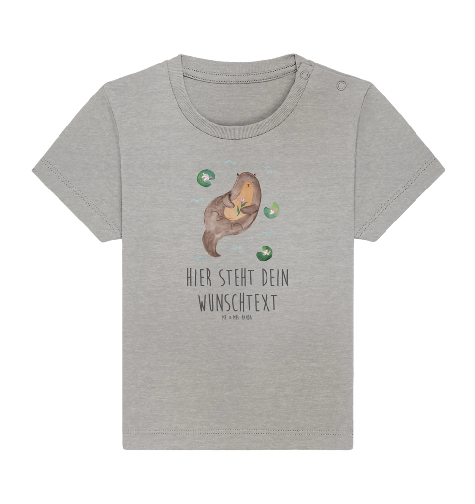 Personalisiertes Baby Shirt Otter Seerose Personalisiertes Baby T-Shirt, Personalisiertes Jungen Baby T-Shirt, Personalisiertes Mädchen Baby T-Shirt, Personalisiertes Shirt, Otter, Fischotter, Seeotter, Otter Seeotter See Otter