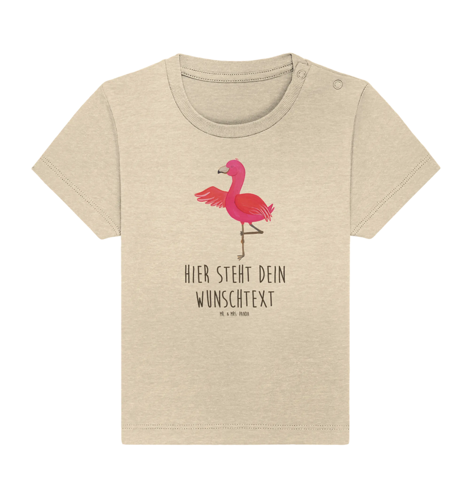 Personalisiertes Baby Shirt Flamingo Yoga Personalisiertes Baby T-Shirt, Personalisiertes Jungen Baby T-Shirt, Personalisiertes Mädchen Baby T-Shirt, Personalisiertes Shirt, Flamingo, Vogel, Yoga, Namaste, Achtsamkeit, Yoga-Übung, Entspannung, Ärger, Aufregen, Tiefenentspannung