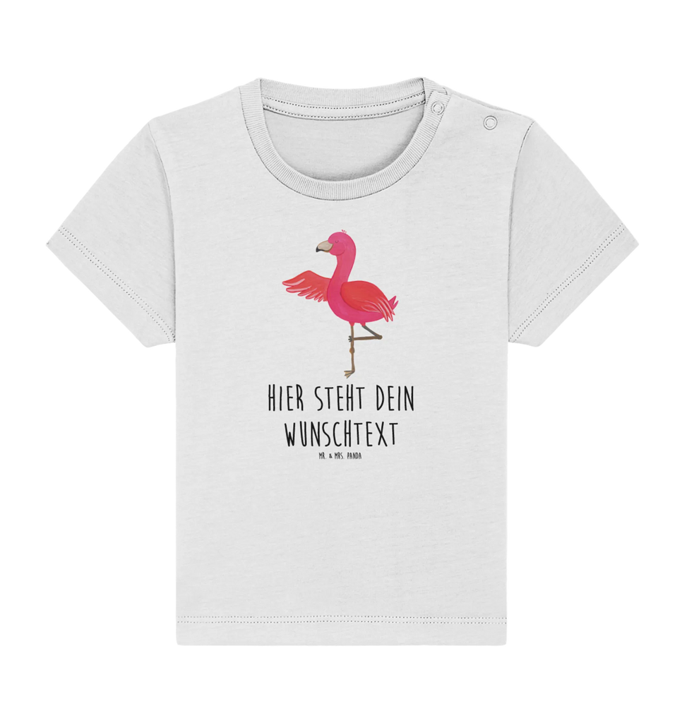 Personalisiertes Baby Shirt Flamingo Yoga Personalisiertes Baby T-Shirt, Personalisiertes Jungen Baby T-Shirt, Personalisiertes Mädchen Baby T-Shirt, Personalisiertes Shirt, Flamingo, Vogel, Yoga, Namaste, Achtsamkeit, Yoga-Übung, Entspannung, Ärger, Aufregen, Tiefenentspannung