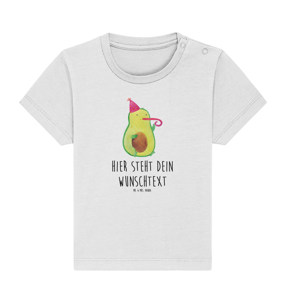 Personalisiertes Baby Shirt Avocado Feier Personalisiertes Baby T-Shirt, Personalisiertes Jungen Baby T-Shirt, Personalisiertes Mädchen Baby T-Shirt, Personalisiertes Shirt, Avocado, Veggie, Vegan, Gesund, Party, Feierlichkeit, Feier, Fete, Geburtstag, Gute Laune, Tröte