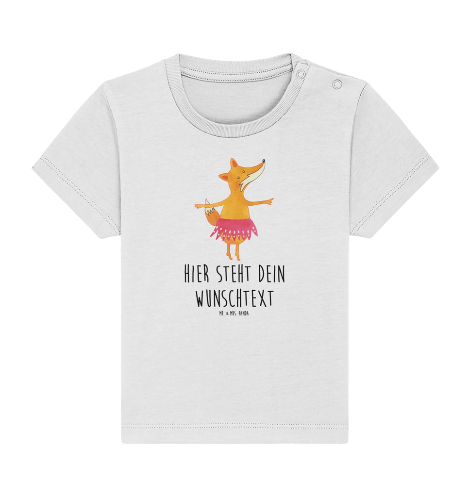 Personalisiertes Baby Shirt Fuchs Ballerina Personalisiertes Baby T-Shirt, Personalisiertes Jungen Baby T-Shirt, Personalisiertes Mädchen Baby T-Shirt, Personalisiertes Shirt, Fuchs, Fuchs Spruch, Füchse, Füchsin, Ballerina, Ballett, Tänzerin, Tanzen, Party, Einladung, Geburtstag