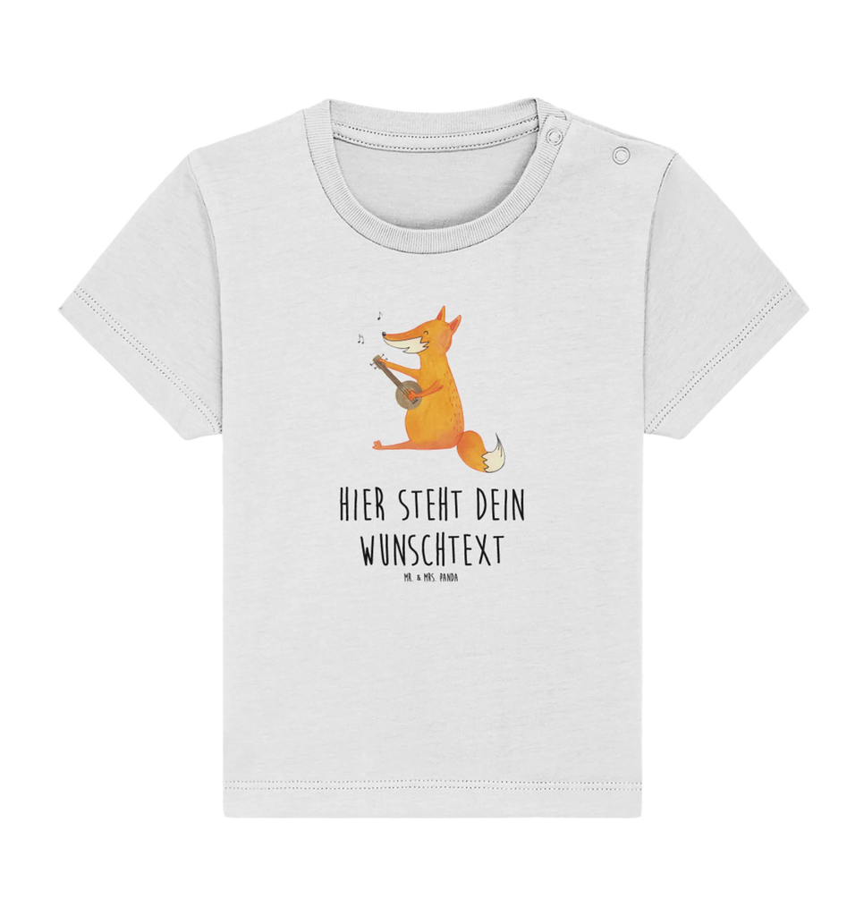 Personalisiertes Baby Shirt Fuchs Gitarre Personalisiertes Baby T-Shirt, Personalisiertes Jungen Baby T-Shirt, Personalisiertes Mädchen Baby T-Shirt, Personalisiertes Shirt, Fuchs, Füchse, Geschenk Musiker, Musik Spruch, Musikerin, Sänger, Sängerin, Gitarre