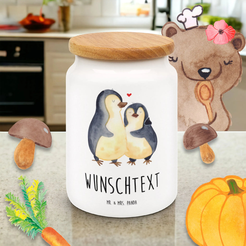 Personalisierte Vorratsdose Pinguin umarmend Personalisierte Vorratsdose, Personalisierte Keksdose, Personalisierte Keramikdose, Personalisierte Leckerlidose, Personalisierte Dose, Personalisierter Vorratsbehälter, Personalisierte Aufbewahrungsdose, Pinguin, Liebe, Liebespaar, Liebesbeweis, Liebesgeschenk, Verlobung, Jahrestag, Hochzeitstag, Hochzeit, Hochzeitsgeschenk