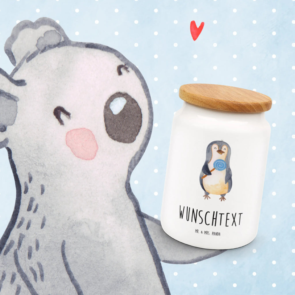 Personalisierte Vorratsdose Pinguin Lolli Personalisierte Vorratsdose, Personalisierte Keksdose, Personalisierte Keramikdose, Personalisierte Leckerlidose, Personalisierte Dose, Personalisierter Vorratsbehälter, Personalisierte Aufbewahrungsdose, Pinguin, Pinguine, Lolli, Süßigkeiten, Blödsinn, Spruch, Rebell, Gauner, Ganove, Rabauke