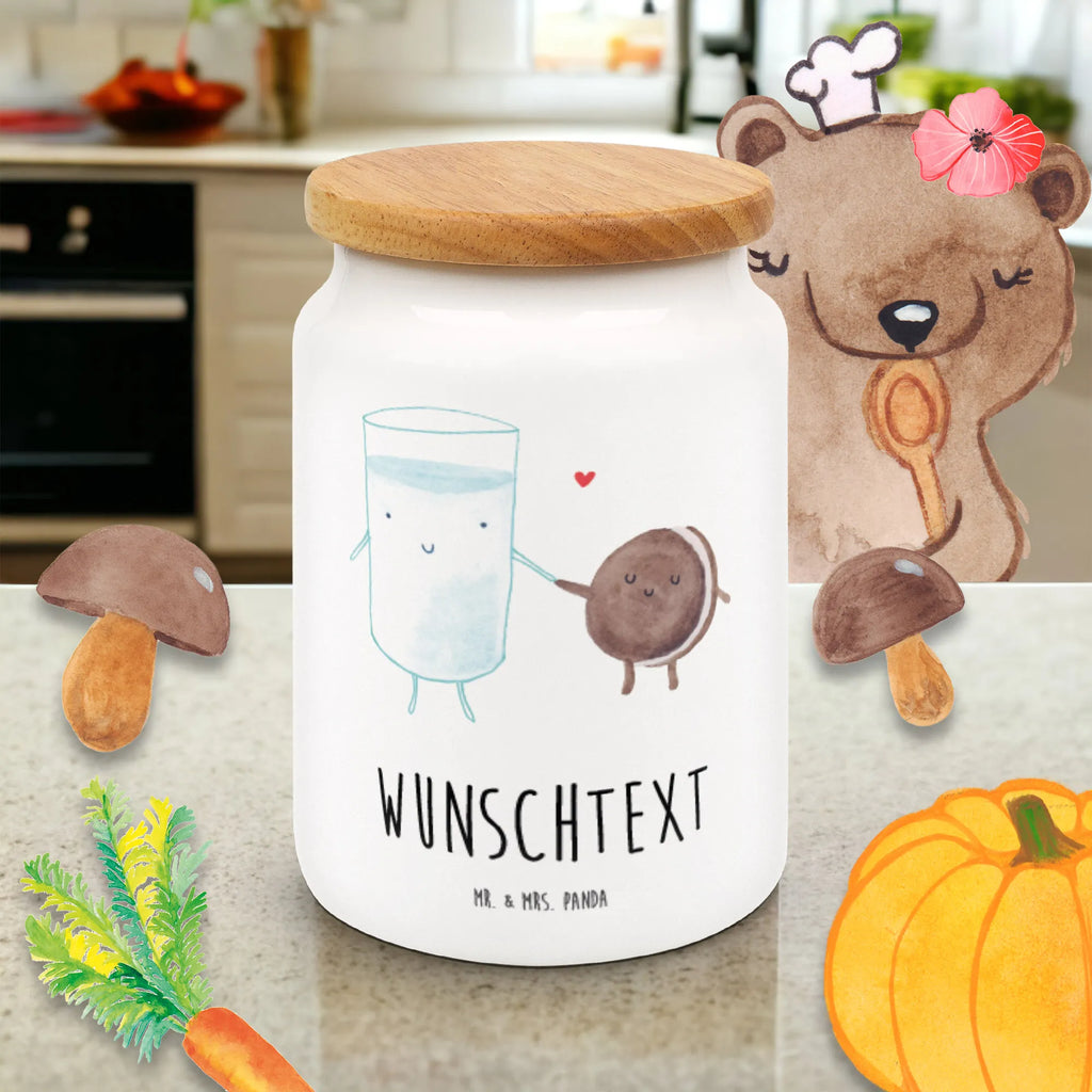 Personalisierte Vorratsdose Milch & Keks Personalisierte Vorratsdose, Personalisierte Keksdose, Personalisierte Keramikdose, Personalisierte Leckerlidose, Personalisierte Dose, Personalisierter Vorratsbehälter, Personalisierte Aufbewahrungsdose, Tiermotive, Gute Laune, lustige Sprüche, Tiere, Milk, Cookie, Milch, Keks, Kekse, Kaffee, Einladung Frühstück, Motiv süß, romantisch, perfektes Paar