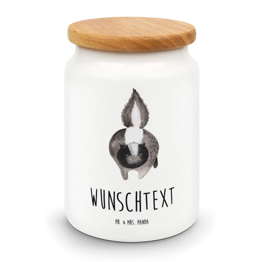 Personalisierte Vorratsdose Stinktier Angriff Personalisierte Vorratsdose, Personalisierte Keksdose, Personalisierte Keramikdose, Personalisierte Leckerlidose, Personalisierte Dose, Personalisierter Vorratsbehälter, Personalisierte Aufbewahrungsdose, Stinktier, Skunk, Wildtier, Raubtier, Stinker, Stinki, wütend, Drohung