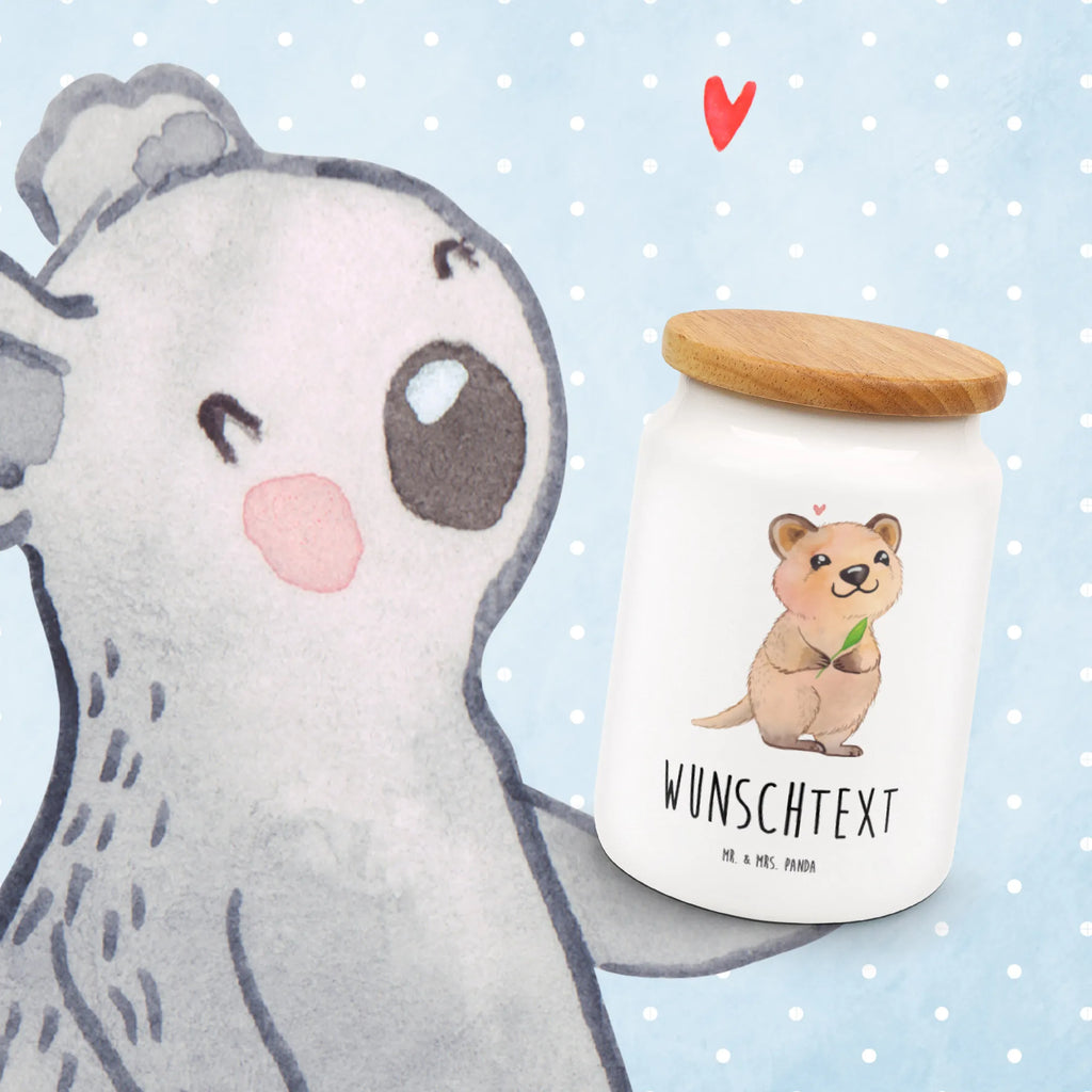 Personalisierte Vorratsdose Quokka Happy Personalisierte Vorratsdose, Personalisierte Keksdose, Personalisierte Keramikdose, Personalisierte Leckerlidose, Personalisierte Dose, Personalisierter Vorratsbehälter, Personalisierte Aufbewahrungsdose, Tiermotive, Gute Laune, lustige Sprüche, Tiere, Quokka, Verschieben, Aufschieberitis, Lustiger Spruch, Niedliches Tier, Dinge erledigen