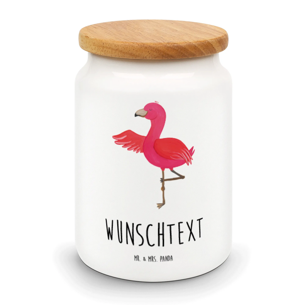 Personalisierte Vorratsdose Flamingo Yoga Personalisierte Vorratsdose, Personalisierte Keksdose, Personalisierte Keramikdose, Personalisierte Leckerlidose, Personalisierte Dose, Personalisierter Vorratsbehälter, Personalisierte Aufbewahrungsdose, Flamingo, Vogel, Yoga, Namaste, Achtsamkeit, Yoga-Übung, Entspannung, Ärger, Aufregen, Tiefenentspannung