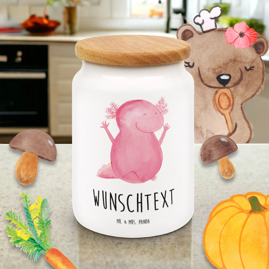 Personalisierte Vorratsdose Axolotl Hurra Personalisierte Vorratsdose, Personalisierte Keksdose, Personalisierte Keramikdose, Personalisierte Leckerlidose, Personalisierte Dose, Personalisierter Vorratsbehälter, Personalisierte Aufbewahrungsdose, Axolotl, Molch, Axolot, Schwanzlurch, Lurch, Lurche, fröhlich, Spaß, Freude, Motivation, Zufriedenheit