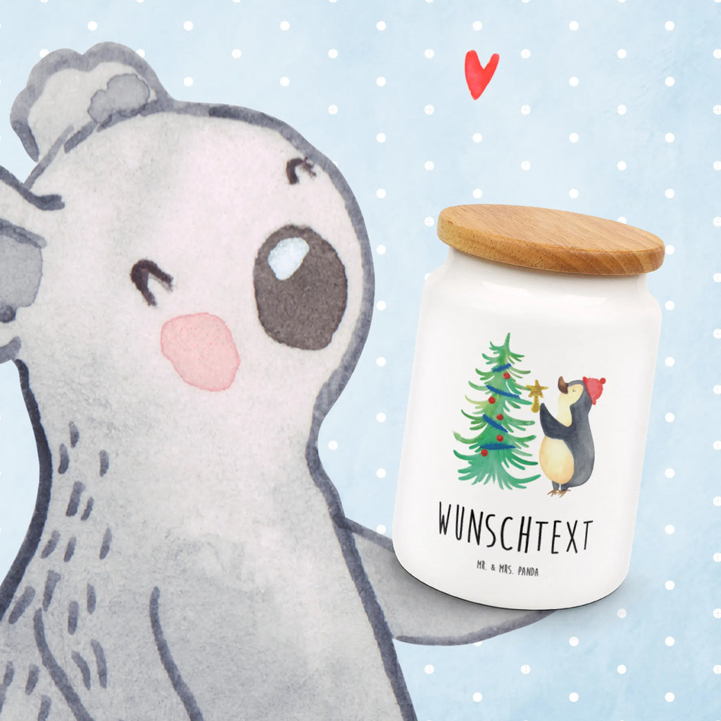 Personalisierte Vorratsdose Pinguin Weihnachtsbaum Personalisierte Vorratsdose, Personalisierte Keksdose, Personalisierte Keramikdose, Personalisierte Leckerlidose, Personalisierte Dose, Personalisierter Vorratsbehälter, Personalisierte Aufbewahrungsdose, Winter, Weihnachten, Weihnachtsdeko, Nikolaus, Advent, Heiligabend, Wintermotiv, Pinguin