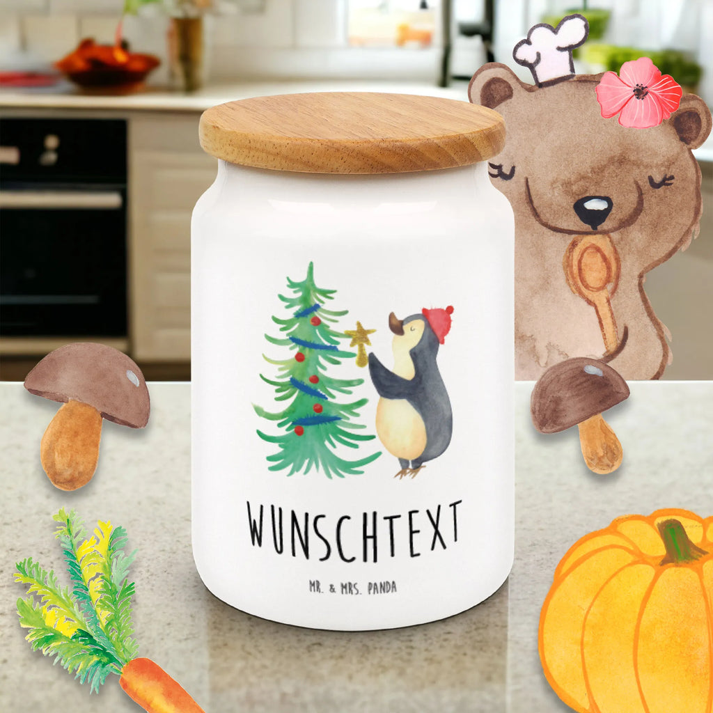 Personalisierte Vorratsdose Pinguin Weihnachtsbaum Personalisierte Vorratsdose, Personalisierte Keksdose, Personalisierte Keramikdose, Personalisierte Leckerlidose, Personalisierte Dose, Personalisierter Vorratsbehälter, Personalisierte Aufbewahrungsdose, Winter, Weihnachten, Weihnachtsdeko, Nikolaus, Advent, Heiligabend, Wintermotiv, Pinguin