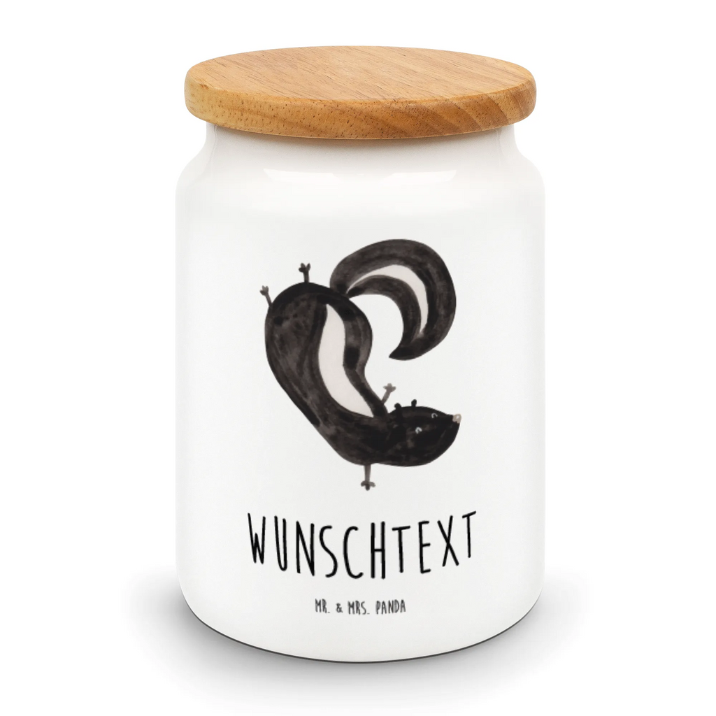 Personalisierte Vorratsdose Stinktier Handstand Personalisierte Vorratsdose, Personalisierte Keksdose, Personalisierte Keramikdose, Personalisierte Leckerlidose, Personalisierte Dose, Personalisierter Vorratsbehälter, Personalisierte Aufbewahrungsdose, Stinktier, Skunk, Wildtier, Raubtier, Stinker, Stinki, Spielplatz, verpielt, Kind