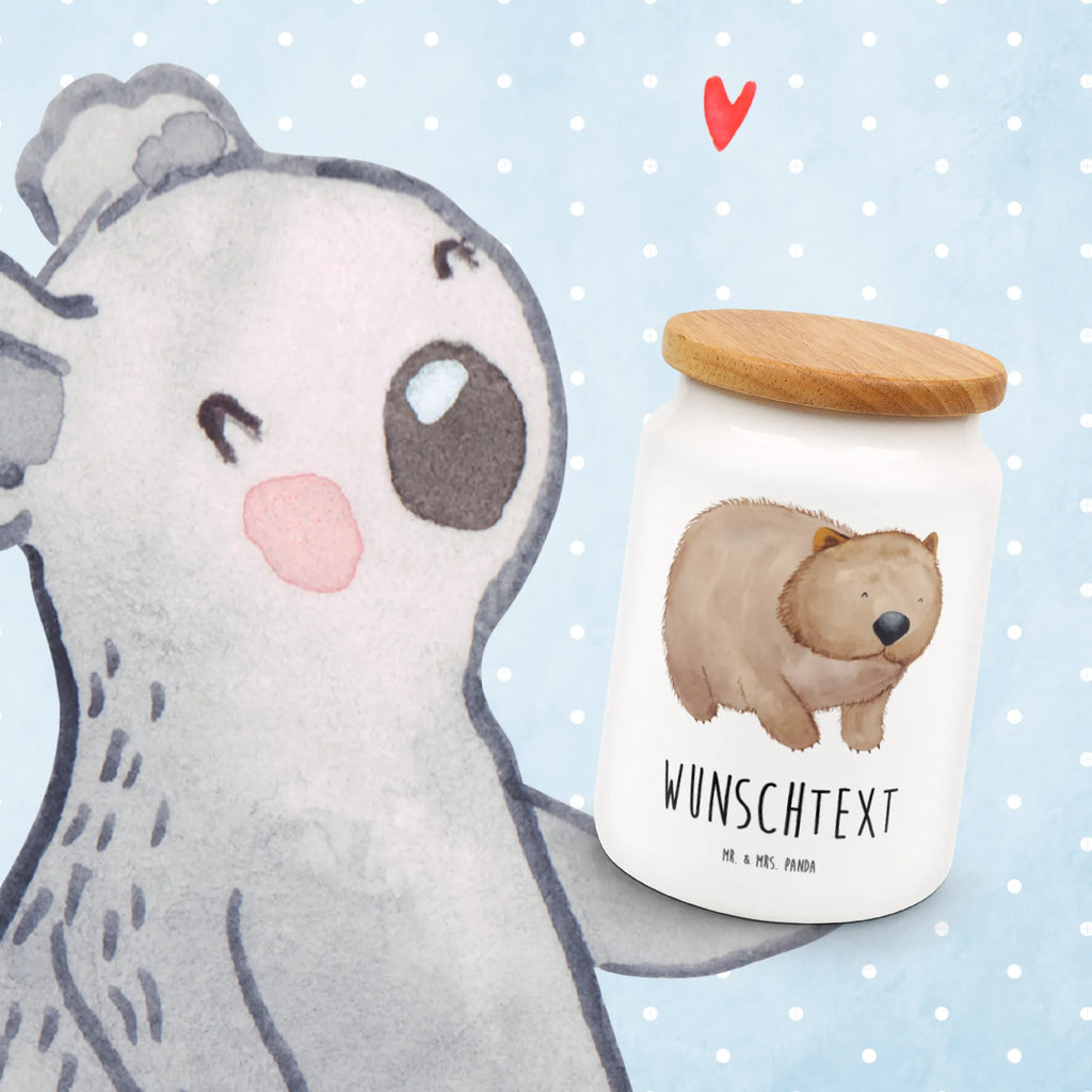 Personalisierte Vorratsdose Wombat Personalisierte Vorratsdose, Personalisierte Keksdose, Personalisierte Keramikdose, Personalisierte Leckerlidose, Personalisierte Dose, Personalisierter Vorratsbehälter, Personalisierte Aufbewahrungsdose, Tiermotive, Gute Laune, lustige Sprüche, Tiere, Wombat, Das Leben ist schön, Motivation, Spruch, Australien