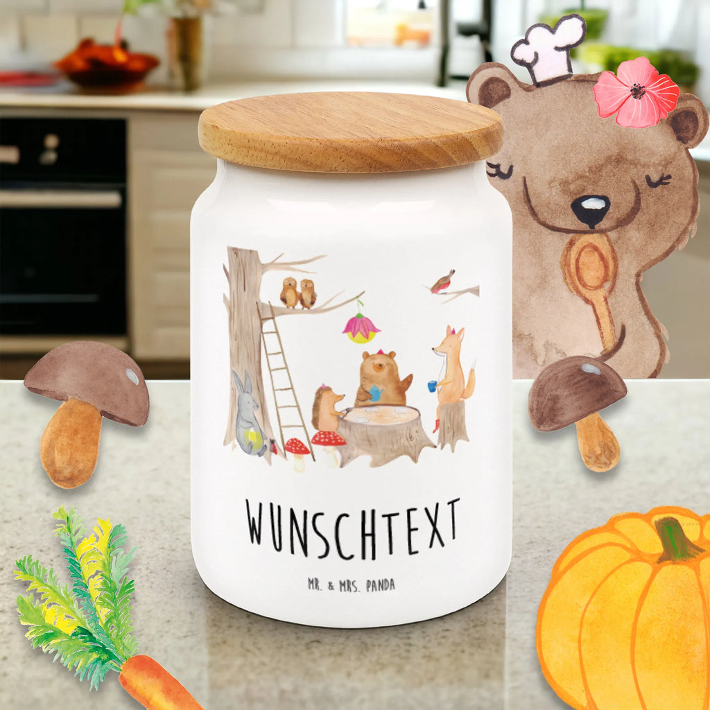 Personalisierte Vorratsdose Waldtiere Picknick Personalisierte Vorratsdose, Personalisierte Keksdose, Personalisierte Keramikdose, Personalisierte Leckerlidose, Personalisierte Dose, Personalisierter Vorratsbehälter, Personalisierte Aufbewahrungsdose, Tiermotive, Gute Laune, lustige Sprüche, Tiere, Waldtiere, Picknick, Wald, Fuchs, Hase, Igel, Maus, Eichhörnchen