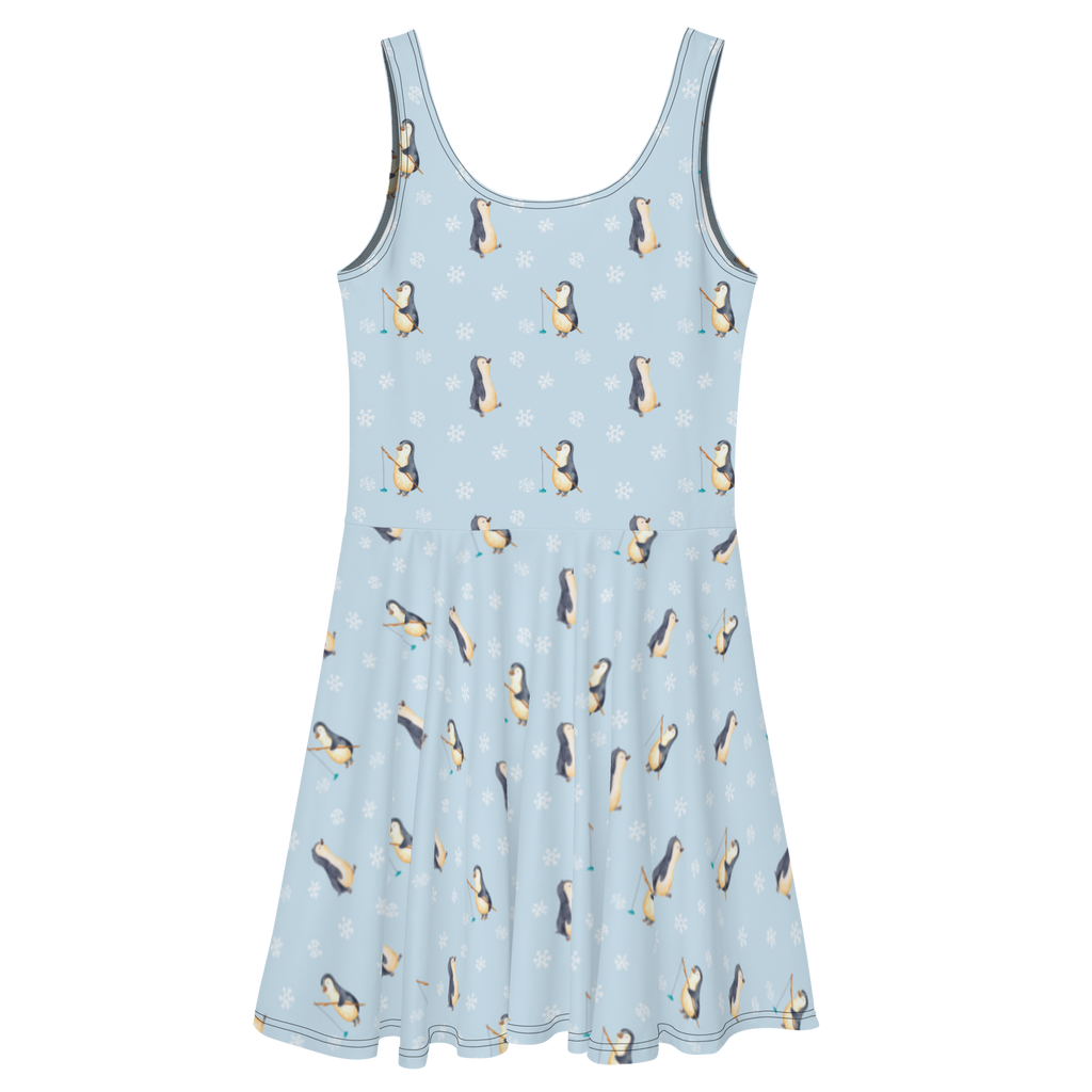 Sommerkleid Pinguin marschieren Muster Sommerkleid, Kleid, Skaterkleid, Pinguin, Pinguine, Frühaufsteher, Langschläfer, Bruder, Schwester, Familie