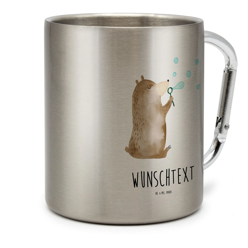 Personalisierter Edelstahlbecher Bär Seifenblasen Personalisierte Edelstahltasse, Personalisierter Edelstahlbecher, Personalisierter Outdoor Becher, Personalisierte Outdoor Tasse, Bär, Teddy, Teddybär, Seifenblasen Bär Lustig Sein Glücklich Traurig Happy