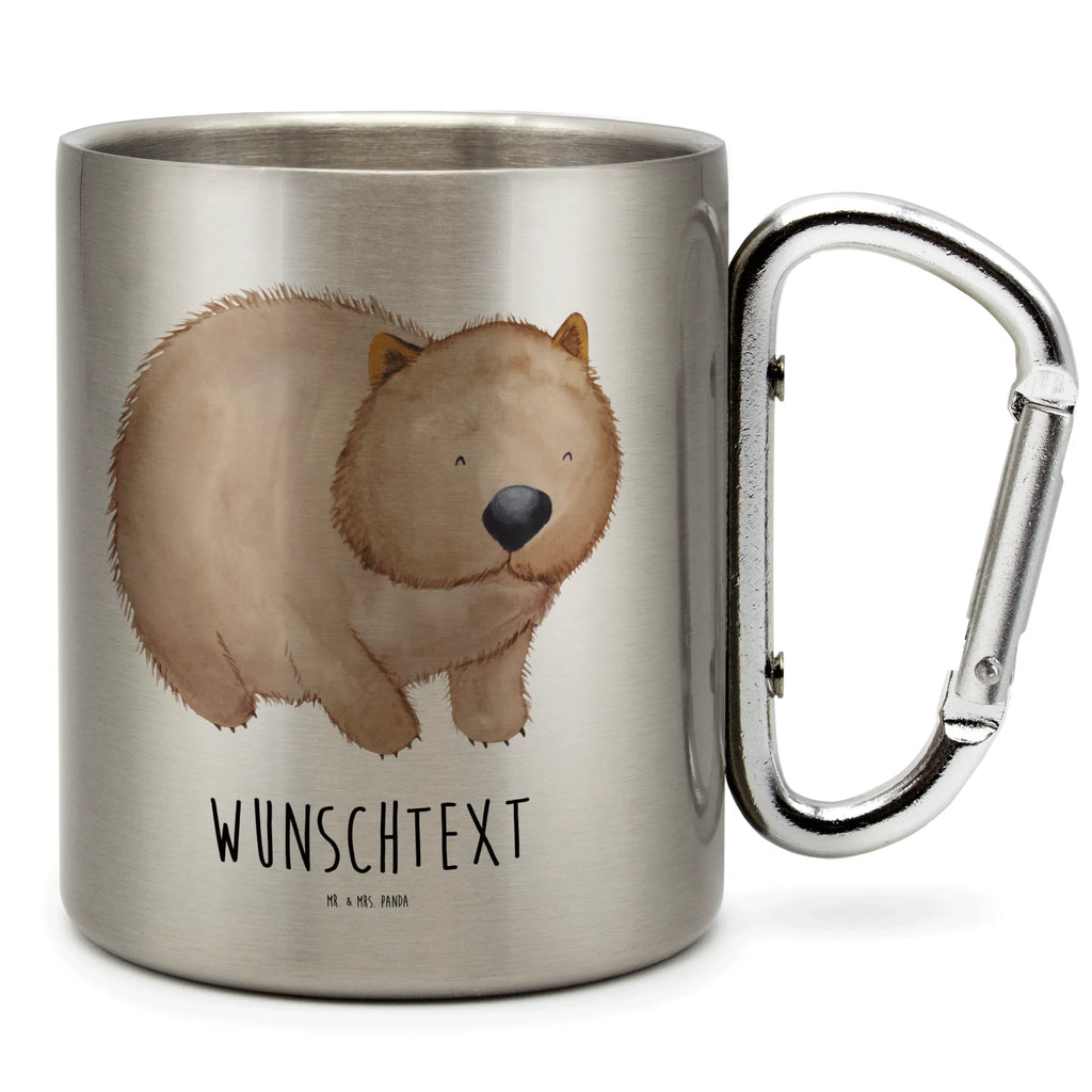 Personalisierter Edelstahlbecher Wombat Personalisierte Edelstahltasse, Personalisierter Edelstahlbecher, Personalisierter Outdoor Becher, Personalisierte Outdoor Tasse, Tiermotive, Gute Laune, lustige Sprüche, Tiere, Wombat, Das Leben ist schön, Motivation, Spruch, Australien