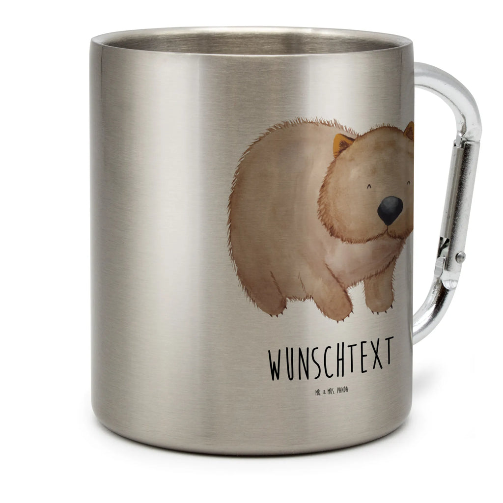 Personalisierter Edelstahlbecher Wombat Personalisierte Edelstahltasse, Personalisierter Edelstahlbecher, Personalisierter Outdoor Becher, Personalisierte Outdoor Tasse, Tiermotive, Gute Laune, lustige Sprüche, Tiere, Wombat, Das Leben ist schön, Motivation, Spruch, Australien