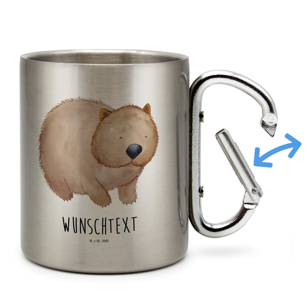 Personalisierter Edelstahlbecher Wombat Personalisierte Edelstahltasse, Personalisierter Edelstahlbecher, Personalisierter Outdoor Becher, Personalisierte Outdoor Tasse, Tiermotive, Gute Laune, lustige Sprüche, Tiere, Wombat, Das Leben ist schön, Motivation, Spruch, Australien