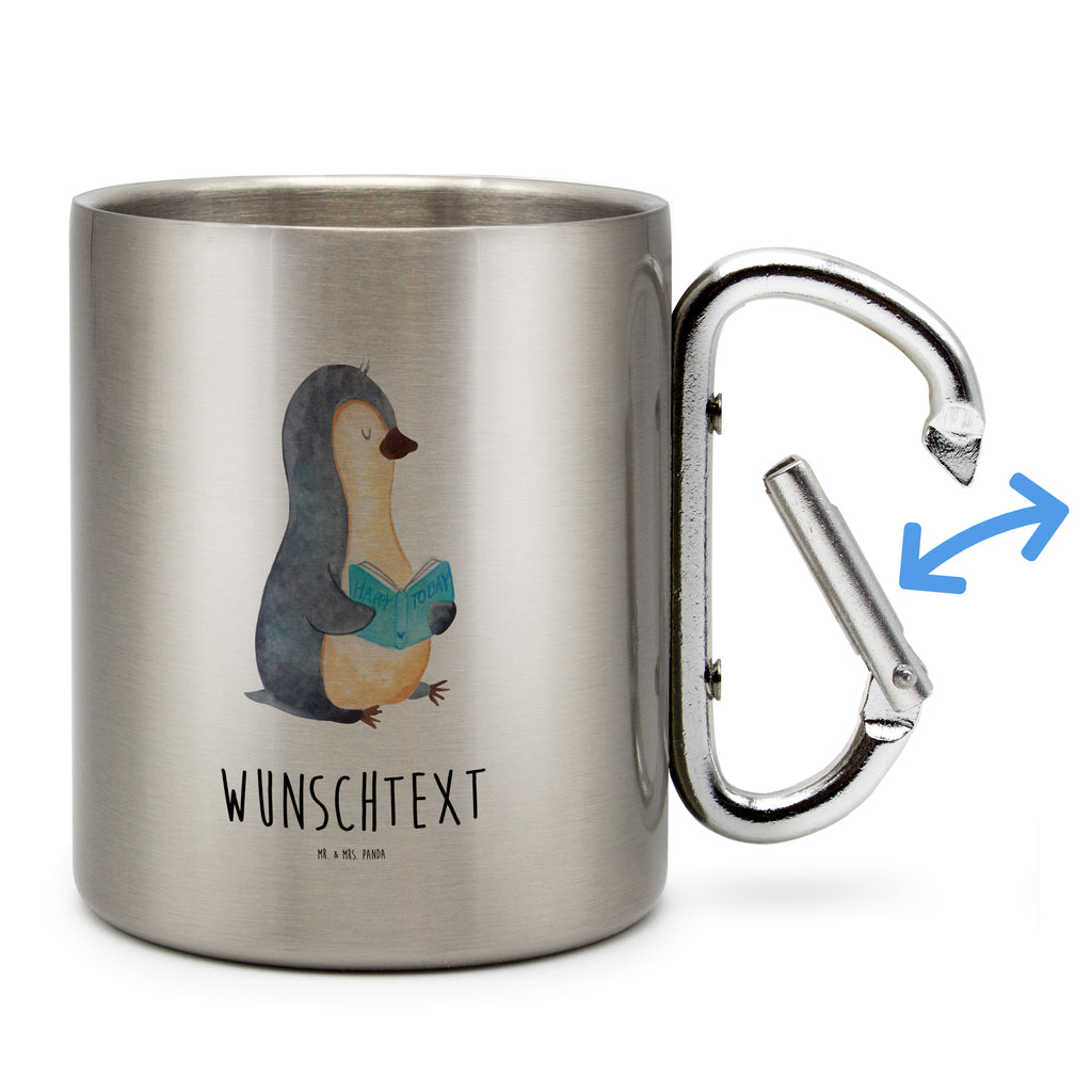 Personalisierter Edelstahlbecher Pinguin Buch Personalisierte Edelstahltasse, Personalisierter Edelstahlbecher, Personalisierter Outdoor Becher, Personalisierte Outdoor Tasse, Pinguin, Pinguine, Buch, Lesen, Bücherwurm, Nichtstun, Faulenzen, Ferien, Urlaub, Freizeit