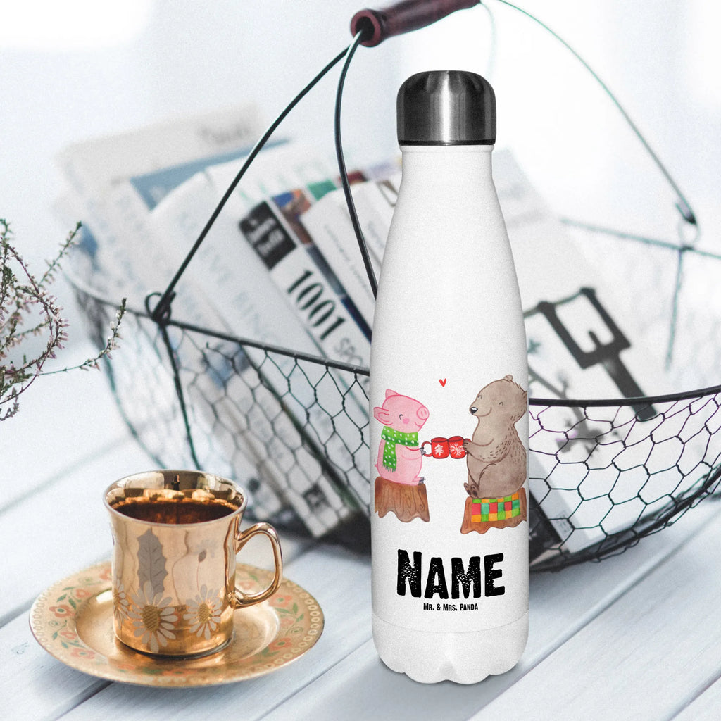 Personalisierte Thermosflasche Glühschwein Sause Personalisierte Isolierflasche, Personalisierte Thermoflasche, Personalisierte Trinkflasche, Trinkflasche Mit Namen, Wunschname, Bedrucken, Namensflasche, Winter, Weihnachten, Weihnachtsdeko, Nikolaus, Advent, Heiligabend, Wintermotiv, Prost, Alles Gute, Weihnachtszeit, Schwein, Bär