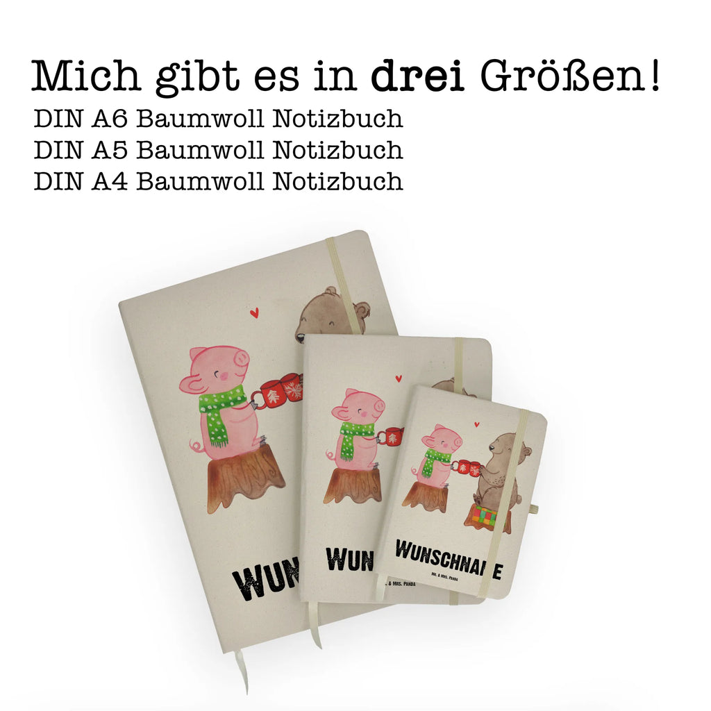 DIN A4 Personalisiertes Notizbuch Glühschwein Sause Personalisiertes Notizbuch, Notizbuch mit Namen, Notizbuch bedrucken, Personalisierung, Namensbuch, Namen, Winter, Weihnachten, Weihnachtsdeko, Nikolaus, Advent, Heiligabend, Wintermotiv, Prost, Alles Gute, Weihnachtszeit, Schwein, Bär