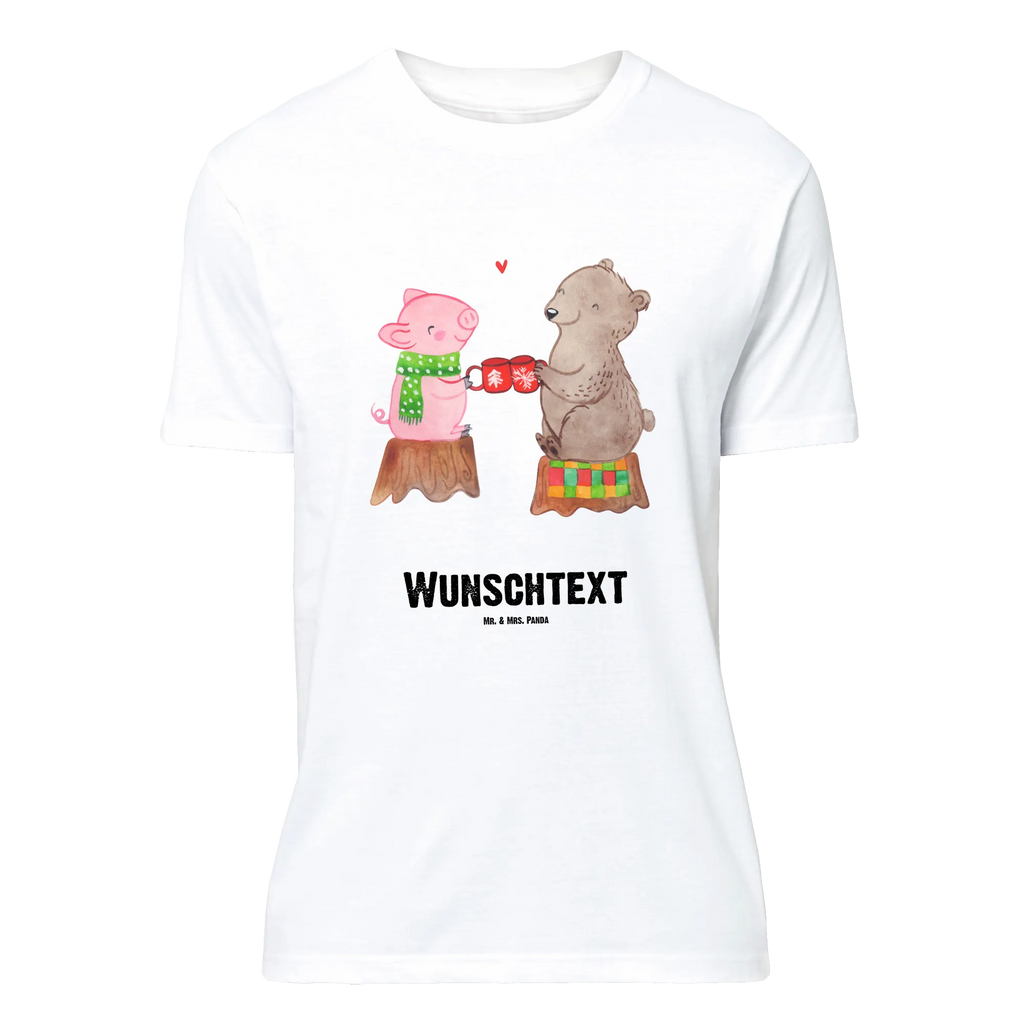 Personalisiertes T-Shirt Glühschwein Sause T-Shirt Personalisiert, T-Shirt mit Namen, T-Shirt mit Aufruck, Männer, Frauen, Winter, Weihnachten, Weihnachtsdeko, Nikolaus, Advent, Heiligabend, Wintermotiv, Prost, Alles Gute, Weihnachtszeit, Schwein, Bär