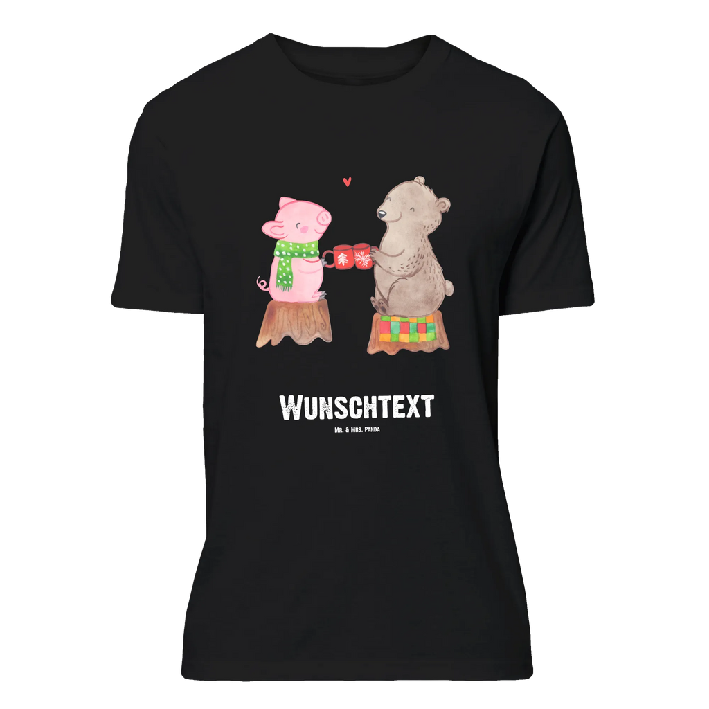 Personalisiertes T-Shirt Glühschwein Sause T-Shirt Personalisiert, T-Shirt mit Namen, T-Shirt mit Aufruck, Männer, Frauen, Winter, Weihnachten, Weihnachtsdeko, Nikolaus, Advent, Heiligabend, Wintermotiv, Prost, Alles Gute, Weihnachtszeit, Schwein, Bär