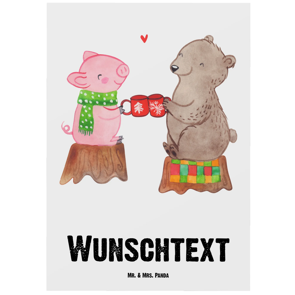 Personalisierte Postkarte Glühschwein Sause Postkarte mit Namen, Postkarte bedrucken, Postkarte mit Wunschtext, Postkarte personalisierbar, Geschenkkarte mit Namen, Grußkarte mit Namen, Karte mit Namen, Einladung mit Namen, Ansichtskarte mit Namen, Geschenkkarte mit Wunschtext, Grußkarte mit Wunschtext, Karte mit Wunschtext, Einladung mit Wunschtext, Ansichtskarte mit Wunschtext, Winter, Weihnachten, Weihnachtsdeko, Nikolaus, Advent, Heiligabend, Wintermotiv, Prost, Alles Gute, Weihnachtszeit, Schwein, Bär