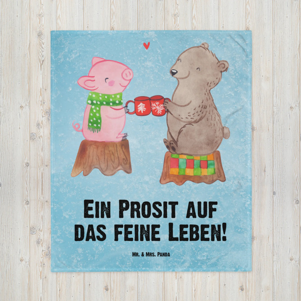 Kuscheldecke Glühschwein Sause Decke, Wohndecke, Tagesdecke, Wolldecke, Sofadecke, Winter, Weihnachten, Weihnachtsdeko, Nikolaus, Advent, Heiligabend, Wintermotiv, Prost, Alles Gute, Weihnachtszeit, Schwein, Bär