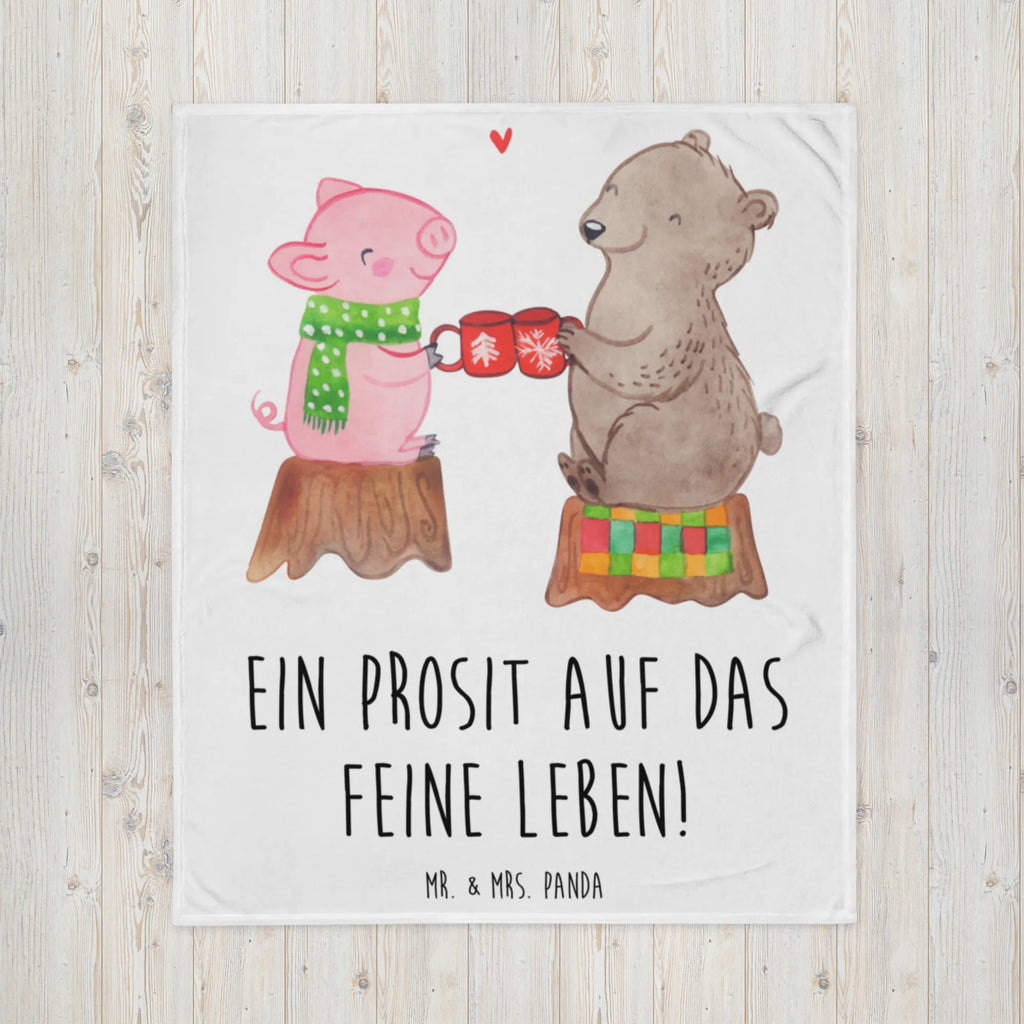 Kuscheldecke Glühschwein Sause Decke, Wohndecke, Tagesdecke, Wolldecke, Sofadecke, Winter, Weihnachten, Weihnachtsdeko, Nikolaus, Advent, Heiligabend, Wintermotiv, Prost, Alles Gute, Weihnachtszeit, Schwein, Bär