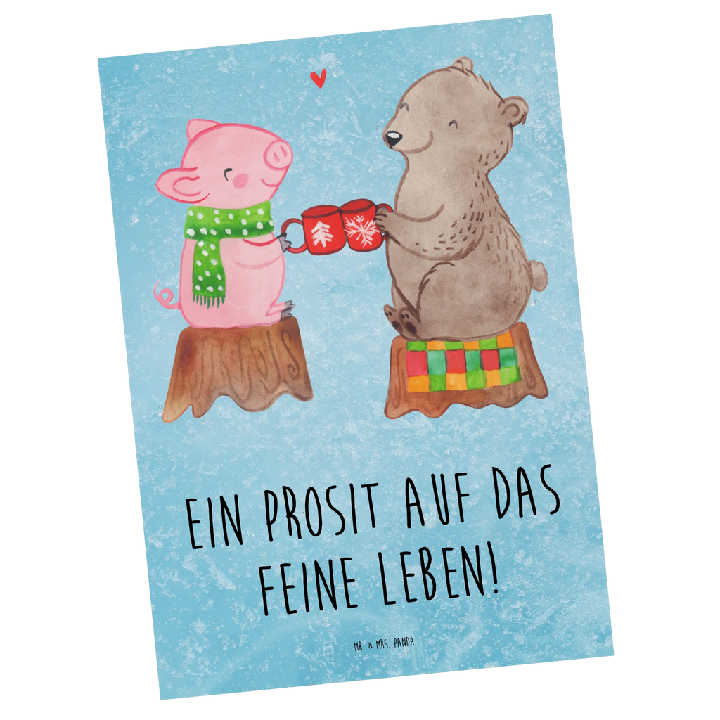 Postkarte Glühschwein Sause Postkarte, Karte, Geschenkkarte, Grußkarte, Einladung, Ansichtskarte, Geburtstagskarte, Einladungskarte, Dankeskarte, Ansichtskarten, Einladung Geburtstag, Einladungskarten Geburtstag, Winter, Weihnachten, Weihnachtsdeko, Nikolaus, Advent, Heiligabend, Wintermotiv, Prost, Alles Gute, Weihnachtszeit, Schwein, Bär