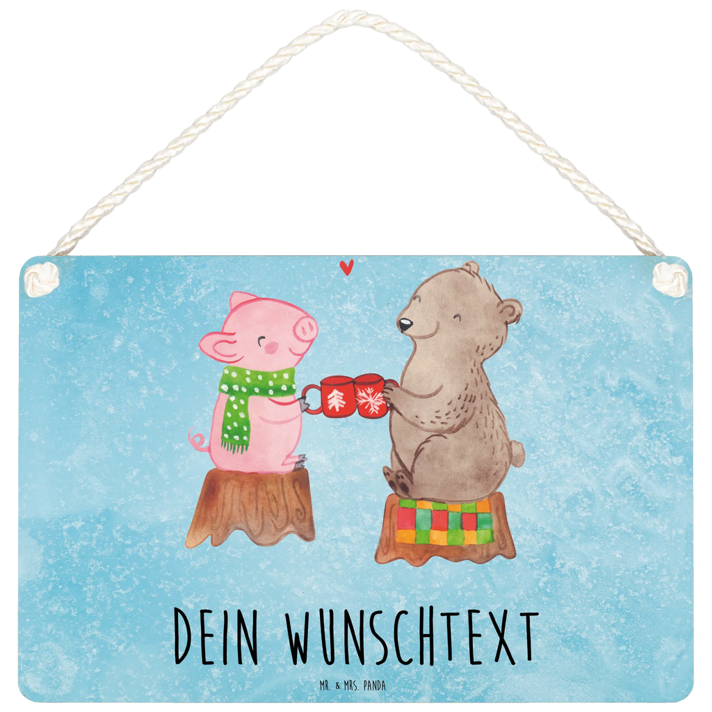 Personalisiertes Deko Schild Glühschwein Sause Dekoschild, Deko Schild, Schild, Tür Schild, Türschild, Holzschild, Wandschild, Wanddeko, Winter, Weihnachten, Weihnachtsdeko, Nikolaus, Advent, Heiligabend, Wintermotiv, Prost, Alles Gute, Weihnachtszeit, Schwein, Bär