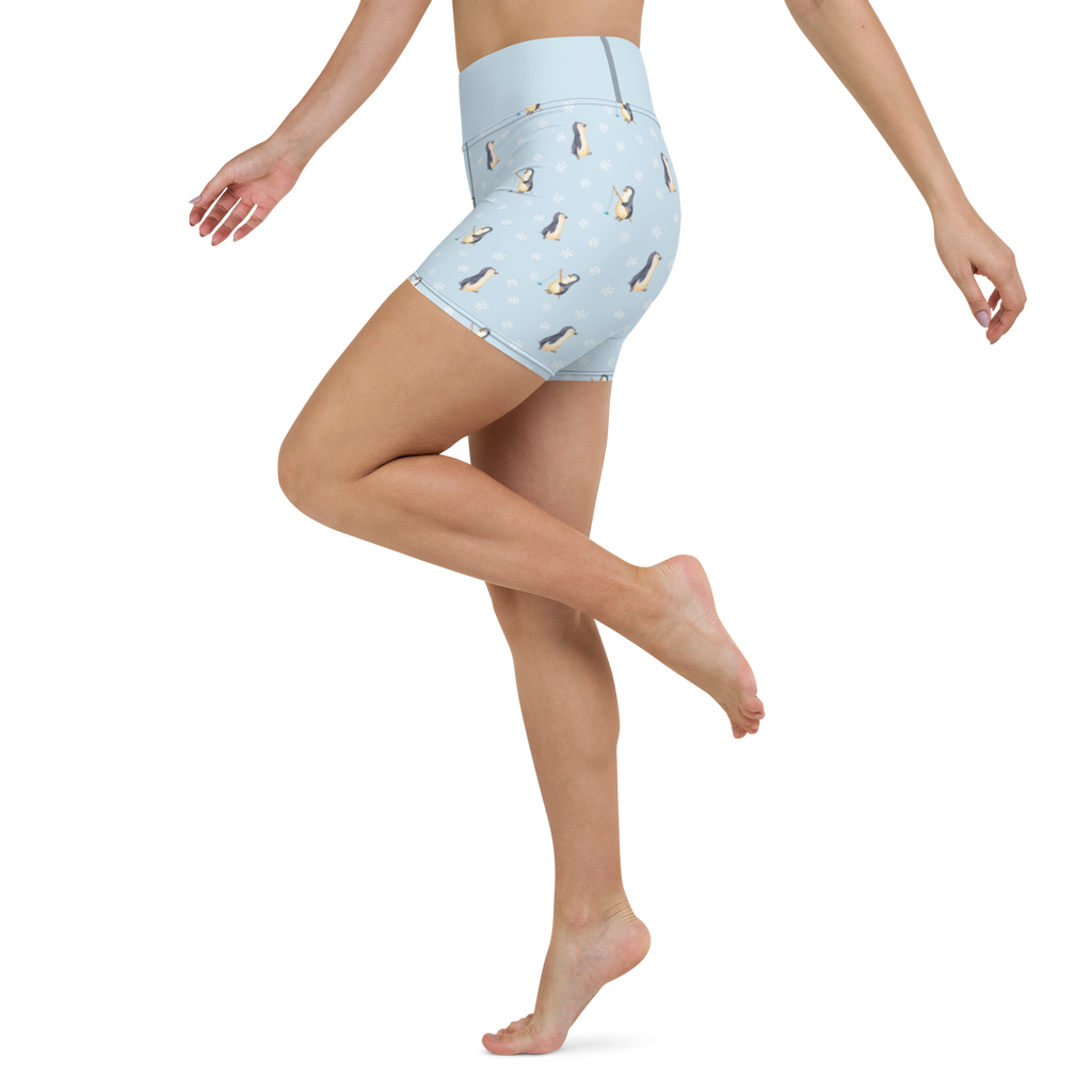 Yoga Shorts Pinguin marschieren Muster Yoga Shorts, Yogashorts, Sporthose, Sportshorts, Fitnesshose, Sportshorts Damen, Yoga Shorts Damen, Yogabekleidung, Sportbekleidung, Pinguin, Pinguine, Frühaufsteher, Langschläfer, Bruder, Schwester, Familie