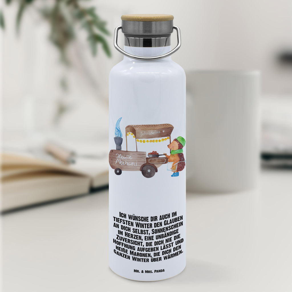 Trinkflasche Igel Maronen Thermosflasche, Isolierflasche, Edelstahl, Trinkflasche, isoliert, Wamrhaltefunktion, Sportflasche, Flasche zum Sport, Sportlerflasche, Winter, Weihnachten, Weihnachtsdeko, Nikolaus, Advent, Heiligabend, Wintermotiv, Maronen, Weihnachtsmarkt, Kastanien, Duft