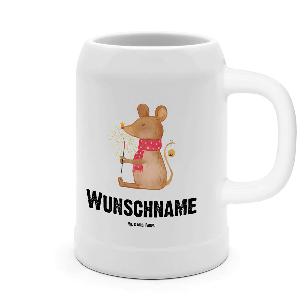 Personalisierter Bierkrug Weihnachtsmaus Bierkrug mit Namen, Bierkrug personalisieren, Bierglas mit Namen, Personalisierung, Bedrucken, Winter, Weihnachten, Weihnachtsdeko, Nikolaus, Advent, Heiligabend, Wintermotiv, Frohe Weihnachten, Weihnachtsgruß, Weihnachtsmotiv, Maus, Mäuschen, Weihnachtswunder