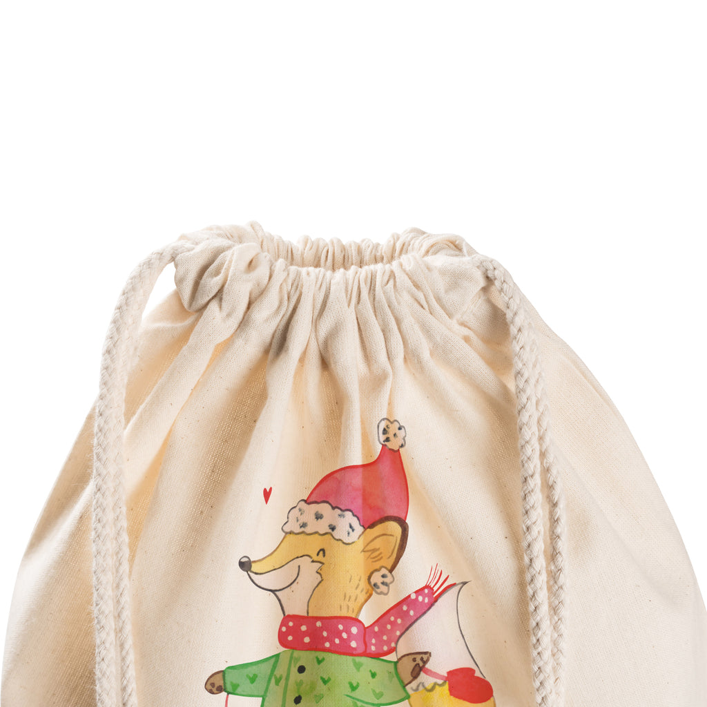 Sportbeutel Fuchs  Schlittschuhe Sportbeutel, Turnbeutel, Beutel, Sporttasche, Tasche, Stoffbeutel, Sportbeutel Kinder, Gymsack, Beutel Rucksack, Kleine Sporttasche, Sportzubehör, Turnbeutel Baumwolle, Winter, Weihnachten, Weihnachtsdeko, Nikolaus, Advent, Heiligabend, Wintermotiv, Weihnachtsmann, Weihnachtstage, Weihnachtsbaum, Tannenbaum, Weihnachtszeit