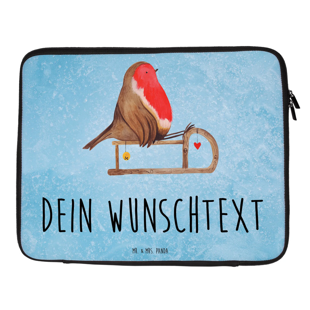 Personalisierte Notebook Tasche Rotkehlchen Schlitten Personalisierte Notebook Tasche, Personalisierte Notebooktasche, Personalisierte Computertasche, Personalisierte Notebook-Reisehülle, Personalisierte Laptop Hülle, Personalisierte Laptop Tasche, Notebook Tasche personalisiert, Notebook Tasche mit Namen, Notebook Tasche bedrucken, Winter, Weihnachten, Weihnachtsdeko, Nikolaus, Advent, Heiligabend, Wintermotiv, Schlitten, Vogel