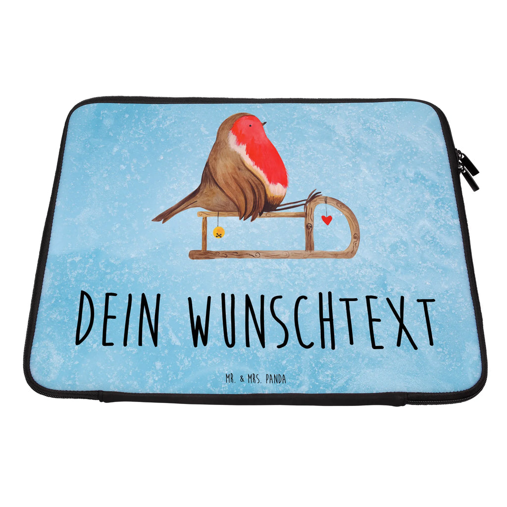 Personalisierte Notebook Tasche Rotkehlchen Schlitten Personalisierte Notebook Tasche, Personalisierte Notebooktasche, Personalisierte Computertasche, Personalisierte Notebook-Reisehülle, Personalisierte Laptop Hülle, Personalisierte Laptop Tasche, Notebook Tasche personalisiert, Notebook Tasche mit Namen, Notebook Tasche bedrucken, Winter, Weihnachten, Weihnachtsdeko, Nikolaus, Advent, Heiligabend, Wintermotiv, Schlitten, Vogel