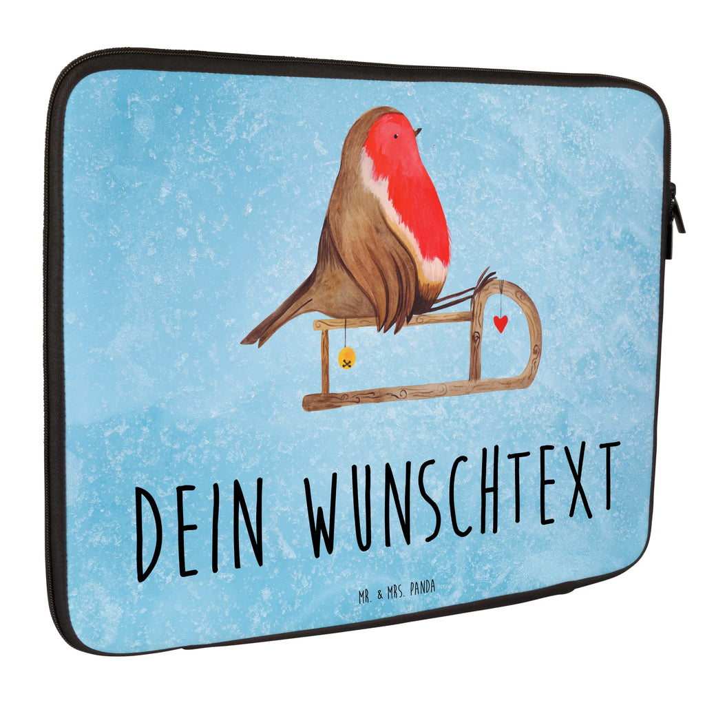 Personalisierte Notebook Tasche Rotkehlchen Schlitten Personalisierte Notebook Tasche, Personalisierte Notebooktasche, Personalisierte Computertasche, Personalisierte Notebook-Reisehülle, Personalisierte Laptop Hülle, Personalisierte Laptop Tasche, Notebook Tasche personalisiert, Notebook Tasche mit Namen, Notebook Tasche bedrucken, Winter, Weihnachten, Weihnachtsdeko, Nikolaus, Advent, Heiligabend, Wintermotiv, Schlitten, Vogel