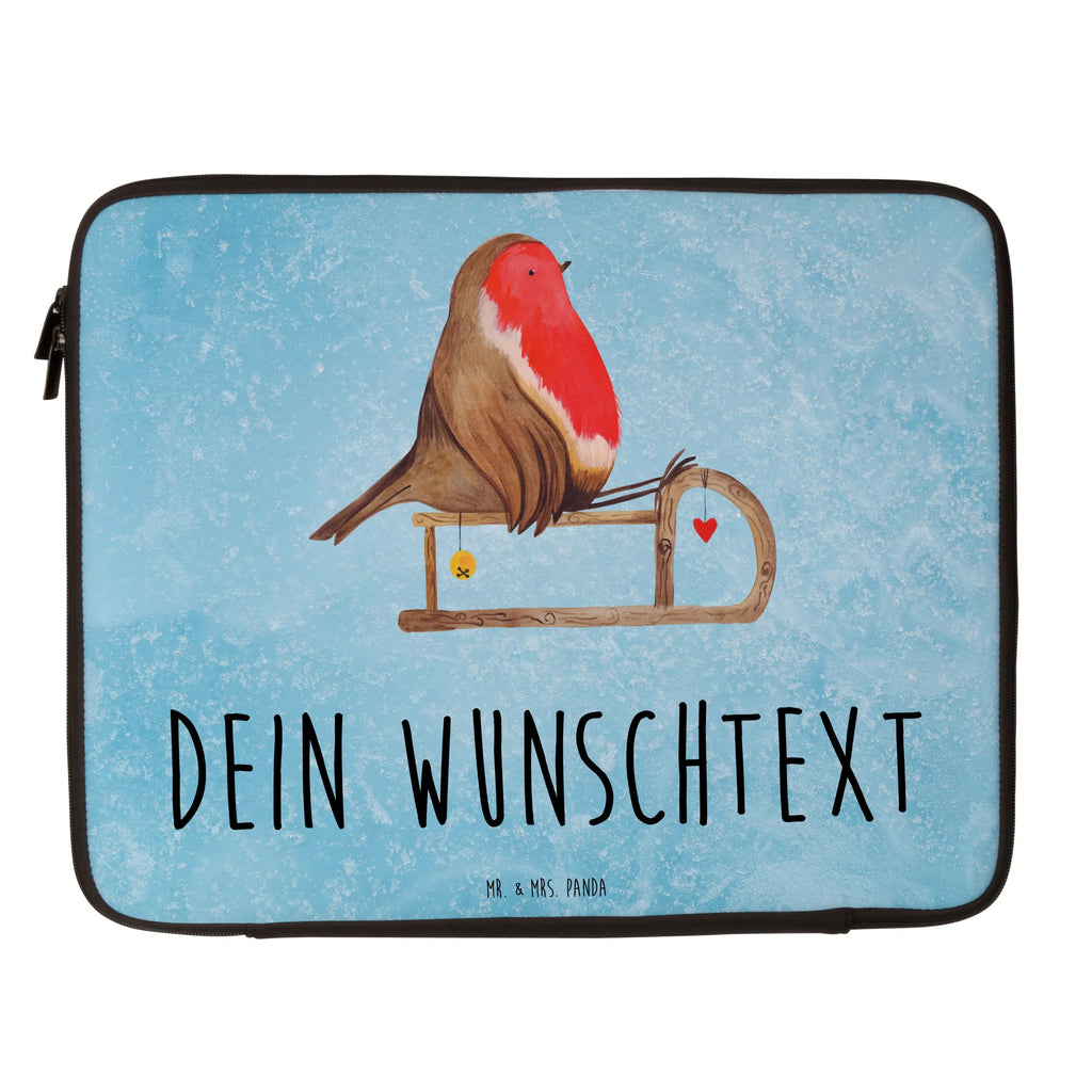 Personalisierte Notebook Tasche Rotkehlchen Schlitten Personalisierte Notebook Tasche, Personalisierte Notebooktasche, Personalisierte Computertasche, Personalisierte Notebook-Reisehülle, Personalisierte Laptop Hülle, Personalisierte Laptop Tasche, Notebook Tasche personalisiert, Notebook Tasche mit Namen, Notebook Tasche bedrucken, Winter, Weihnachten, Weihnachtsdeko, Nikolaus, Advent, Heiligabend, Wintermotiv, Schlitten, Vogel